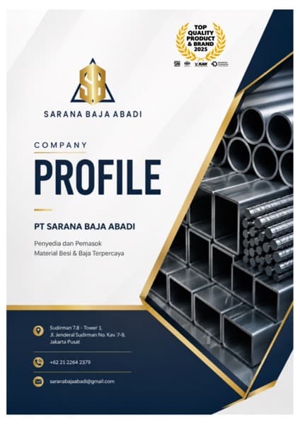 Cover Company Profile PT Sarana Baja Abadi